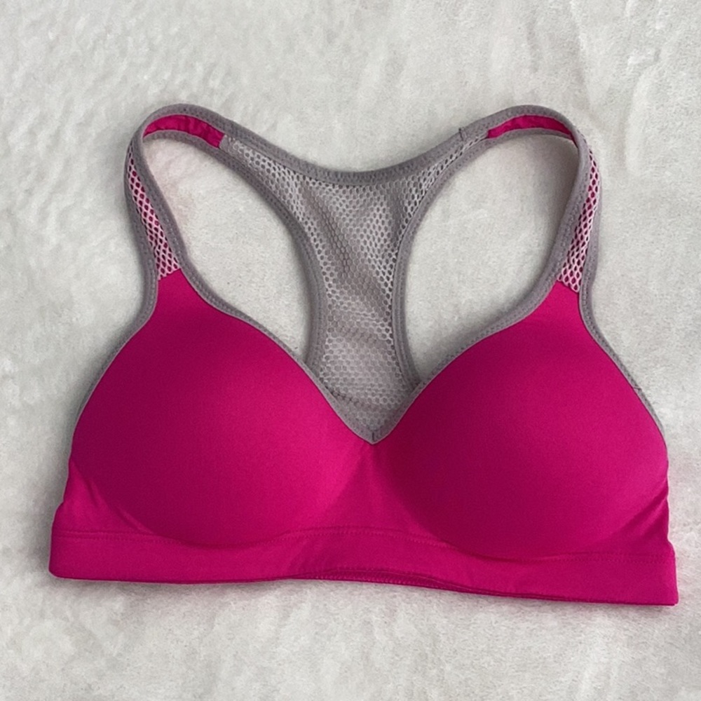 PINK Victoria’s Secret Yoga Pink & Gray  Sports Bra XS